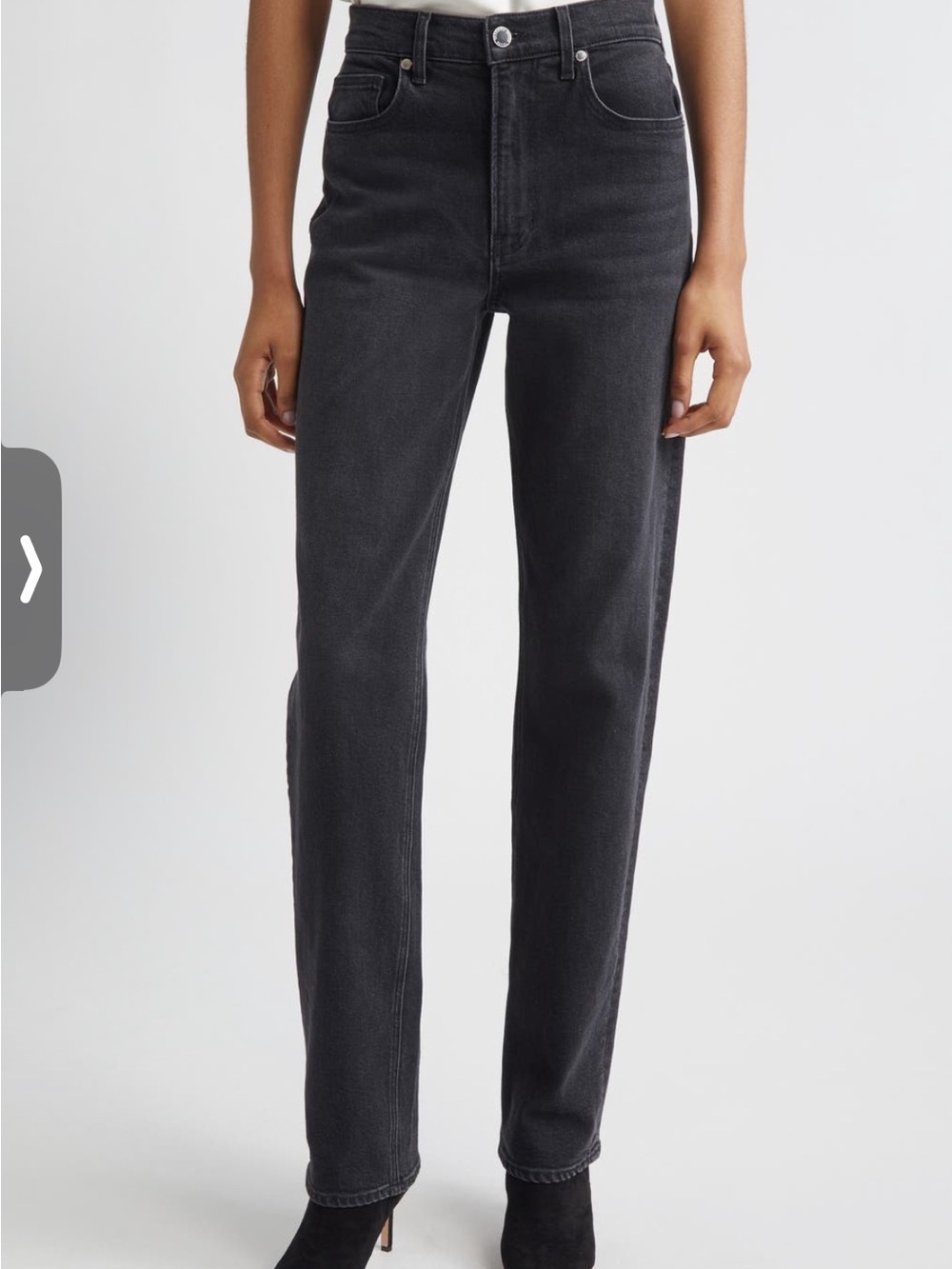 Veronica Beard Black Straight Leg Jeans - Picture 2 of 12